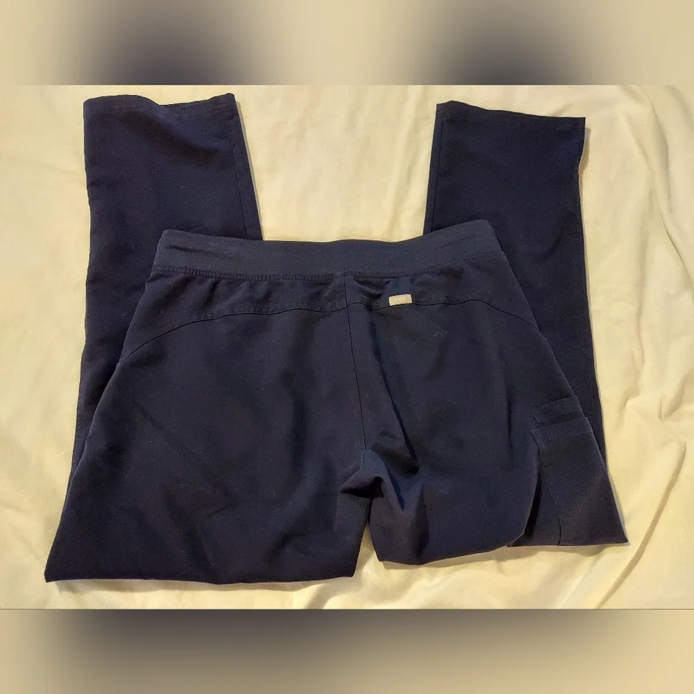 FIGS Women’s High Waisted Zamora Jogger Scrub Pants Navy Blue Size M T21004